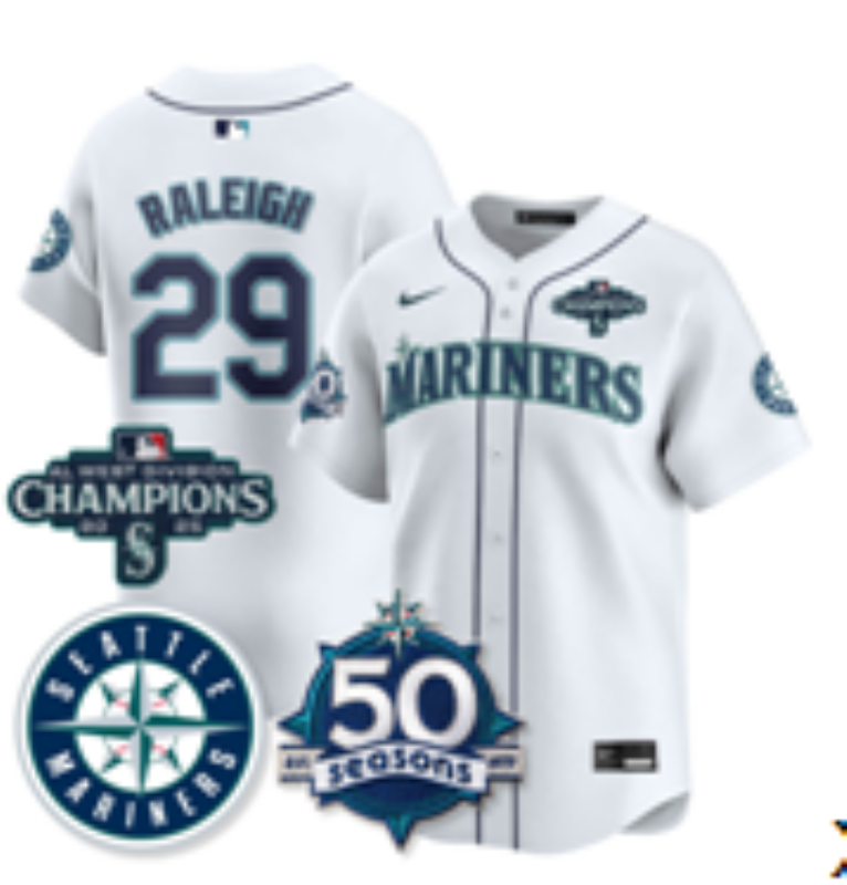 Men 2026 Seattle Mariners #29 Raleigh white Nike MLB Jersey 0408001->san antonio spurs->NBA Jersey